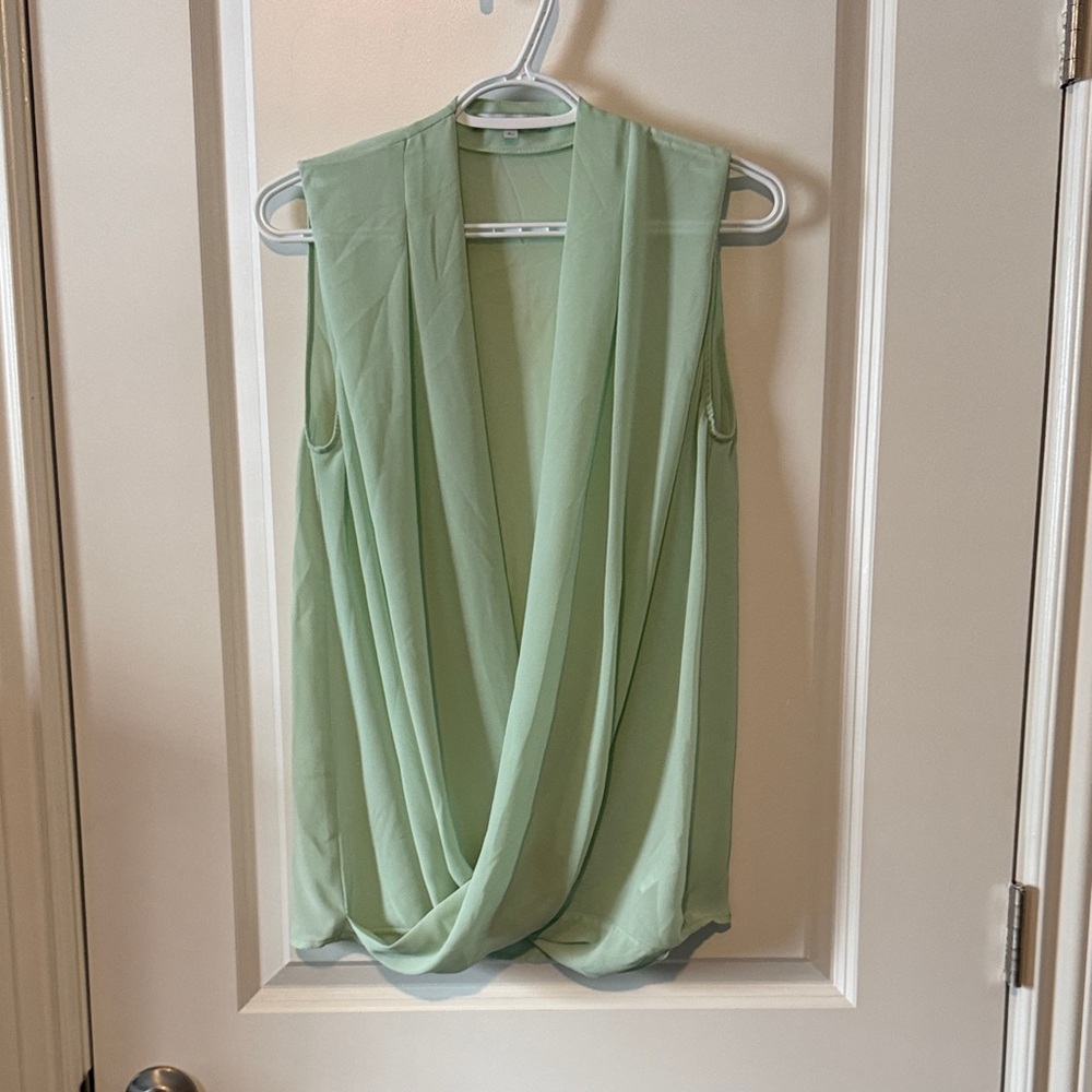 Naked Zebra Mint Green Sleeveless Blouse